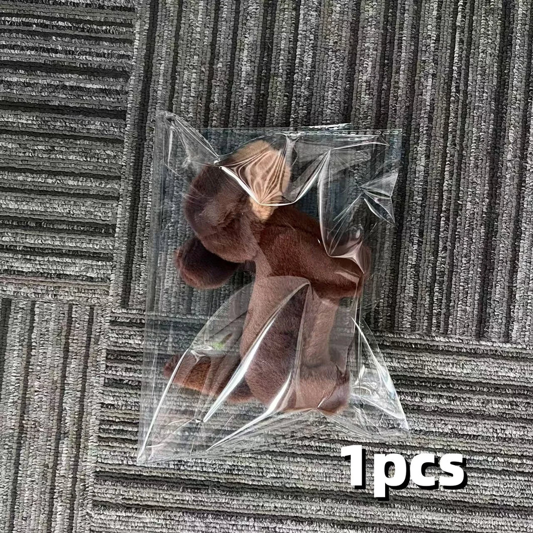 Cutest Chocolate Dachshund Plush Toy Keychains-WHITE-14cm-7