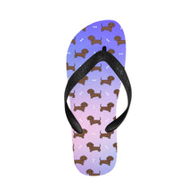Load image into Gallery viewer, Cutest Chocolate Dachshund Unisex Slippers - 7 Gradients-CornflowerBlue1-S-1