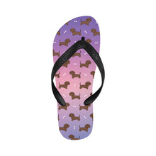 Load image into Gallery viewer, Cutest Chocolate Dachshund Unisex Slippers - 7 Gradients-CornflowerBlue3-S-12
