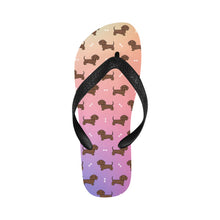 Load image into Gallery viewer, Cutest Chocolate Dachshund Unisex Slippers - 7 Gradients-CornflowerBlue5-S-11