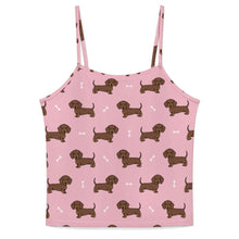 Load image into Gallery viewer, Cutest Chocolate Dachshund Women's Cami and Shorts Pajama Set-Apparel-Apparel,Dachshund,Dog Mom Gifts,Pajamas-Light Pink-XS-13