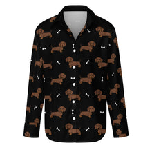 Load image into Gallery viewer, Cutest Chocolate Dachshund Women&#39;s Shirt-S-Black8-25