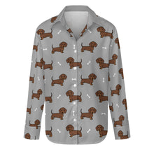 Load image into Gallery viewer, Cutest Chocolate Dachshund Women&#39;s Shirt-S-DarkGray-30