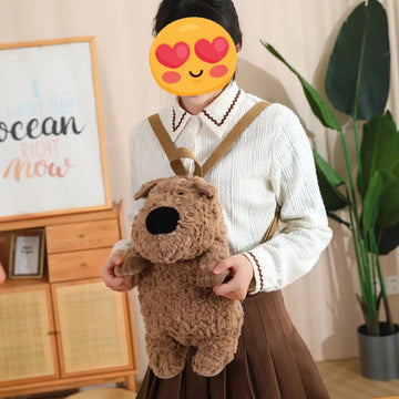 Cutest Chocolate Labrador Plush Backpack For Kids Brown Dog Bag China About 40cm 1 360x