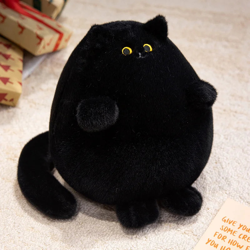 Cutest Chonky Fat Black Cat Plush Toy-black-30cm-1