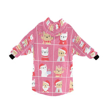 Load image into Gallery viewer, Cutest Christmas Frenchies Love Blanket Hoodie for Women-Apparel-Apparel, Blankets-5