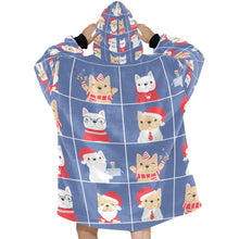 Load image into Gallery viewer, Cutest Christmas Frenchies Love Blanket Hoodie for Women-Apparel-Apparel, Blankets-10