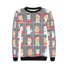 Load image into Gallery viewer, Cutest Christmas Frenchies Love Women&#39;s Sweatshirt-Apparel-Apparel, French Bulldog, Sweatshirt-10