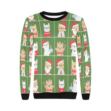 Load image into Gallery viewer, Cutest Christmas Frenchies Love Women&#39;s Sweatshirt-Apparel-Apparel, French Bulldog, Sweatshirt-4