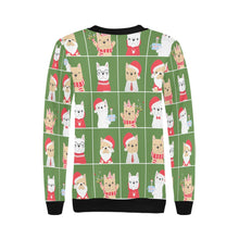 Load image into Gallery viewer, Cutest Christmas Frenchies Love Women&#39;s Sweatshirt-Apparel-Apparel, French Bulldog, Sweatshirt-7