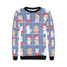 Load image into Gallery viewer, Cutest Christmas Frenchies Love Women&#39;s Sweatshirt-Apparel-Apparel, French Bulldog, Sweatshirt-8