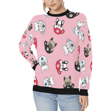 Load image into Gallery viewer, Cutest Coffee Cup Frenchies Women&#39;s Sweatshirt-Apparel-Apparel, French Bulldog, Sweatshirt-Pink-XS-2