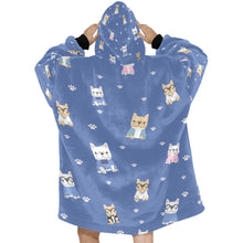 Load image into Gallery viewer, Cutest College Frenchies Love Blanket Hoodie for Women-Apparel-Apparel, Blankets-4