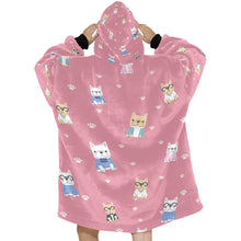 Load image into Gallery viewer, Cutest College Frenchies Love Blanket Hoodie for Women-Apparel-Apparel, Blankets-5