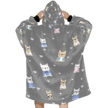 Load image into Gallery viewer, Cutest College Frenchies Love Blanket Hoodie for Women - 4 Colors-Apparel-Apparel, Blankets, French Bulldog-8