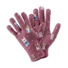 Load image into Gallery viewer, Cutest College Frenchies Love Touch Screen Gloves-Accessories-Accessories, Dog Dad Gifts, Dog Mom Gifts, French Bulldog, Gloves-Rose gold-3