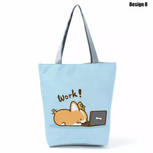 Load image into Gallery viewer, Image of corgi tote bag in design 8