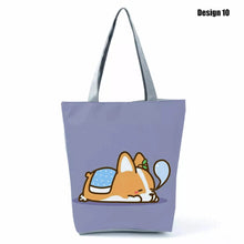 Load image into Gallery viewer, Image of corgi tote bag in design 10