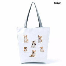 Load image into Gallery viewer, Image of corgi tote bag in design 1