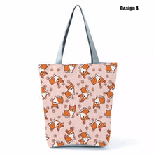 Load image into Gallery viewer, Image of corgi tote bag in design 4