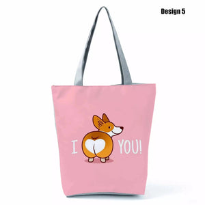 Image of corgi tote bag in design 5