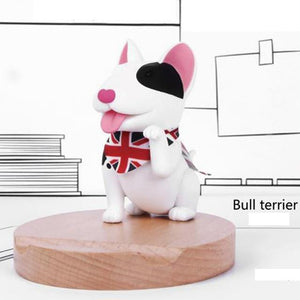 Image of a Bull Terrier phone holder in smiling white Bull Terrier design
