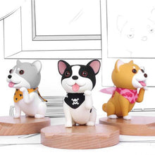 Load image into Gallery viewer, Image of three dog cell phone holders including smiling Husky, Boston Terrier, and Shiba Inu wearing scarves design