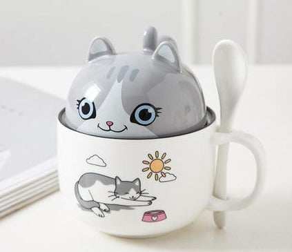 Cutest Dual Use Husky Love Ceramic Cup Set