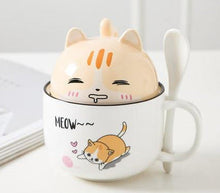 Load image into Gallery viewer, Cutest Dual Use Husky Love Ceramic Coffee Mug-Mug-Dogs, Mugs, Siberian Husky-Cat - Light Orange-350ml-6