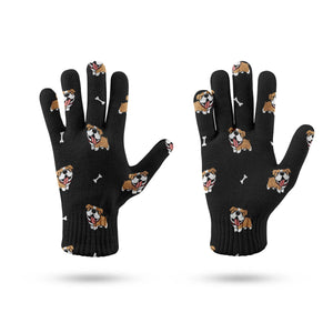 Cutest English Bulldog Love Touch Screen Gloves-Accessories-Accessories, Dog Dad Gifts, Dog Mom Gifts, English Bulldog, Gloves-8