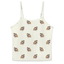 Load image into Gallery viewer, Cutest English Bulldog Love Women's Cami and Shorts Pajama Set-Apparel-Apparel,Dog Mom Gifts,English Bulldog,Pajamas-Ivory Cream-XS-5