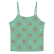 Load image into Gallery viewer, Cutest English Bulldog Love Women's Cami and Shorts Pajama Set-Apparel-Apparel,Dog Mom Gifts,English Bulldog,Pajamas-Mint Green-XS-13