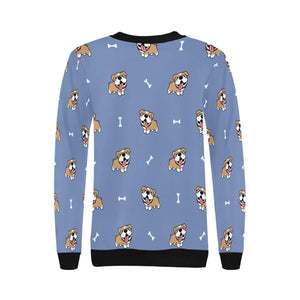 Cutest English Bulldog Love Women's Sweatshirt-Apparel-Apparel, English Bulldog, Sweatshirt-11