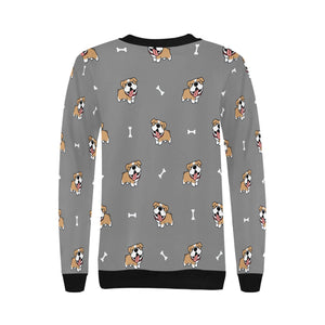Cutest English Bulldog Love Women's Sweatshirt-Apparel-Apparel, English Bulldog, Sweatshirt-12