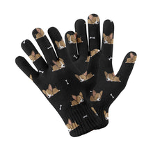 Load image into Gallery viewer, Cutest Fawn Chihuahua Love Touch Screen Gloves-Accessories-Accessories, Chihuahua, Dog Dad Gifts, Dog Mom Gifts, Gloves-Black-1