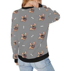 Cutest Fawn French Bulldog Love Women's Sweatshirt-Apparel-Apparel, French Bulldog, Sweatshirt-10