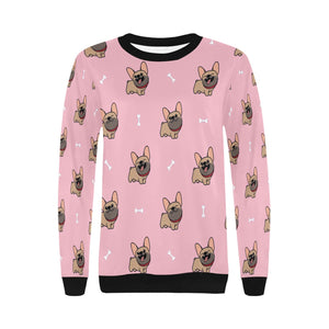 Cutest Fawn French Bulldog Love Women's Sweatshirt-Apparel-Apparel, French Bulldog, Sweatshirt-11