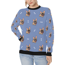 Load image into Gallery viewer, Cutest Fawn French Bulldog Love Women&#39;s Sweatshirt-Apparel-Apparel, French Bulldog, Sweatshirt-CornflowerBlue-XS-3