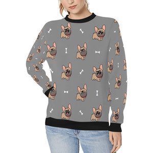Cutest Fawn French Bulldog Love Women's Sweatshirt-Apparel-Apparel, French Bulldog, Sweatshirt-Gray-XS-7
