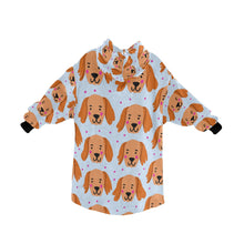 Load image into Gallery viewer, Cutest Golden Retriever Love Blanket Hoodie for Women - 4 Colors-Blanket-Blanket Hoodie, Blankets, Golden Retriever-10