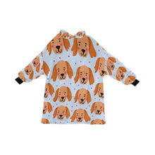 Load image into Gallery viewer, Cutest Golden Retriever Love Blanket Hoodie for Women - 4 Colors-Blanket-Blanket Hoodie, Blankets, Golden Retriever-9
