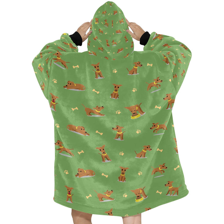 Cutest Greyhound / Whippet Love Blanket Hoodie for Women-Blanket-Apparel, Blanket Hoodie, Blankets, Greyhound, Whippet-2