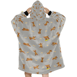 Cutest Greyhound / Whippet Love Blanket Hoodie for Women-Blanket-Apparel, Blanket Hoodie, Blankets, Greyhound, Whippet-8