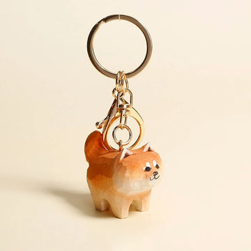 Cutest Handmade Wood Carved Shiba Inu Keychain 6 360x