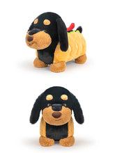 Load image into Gallery viewer, Cutest Hot Dog Black and Tan Dachshund Stuffed Animal Plush Toy-5