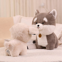 Load image into Gallery viewer, image of a husky stuffed animal plush toy on a table
