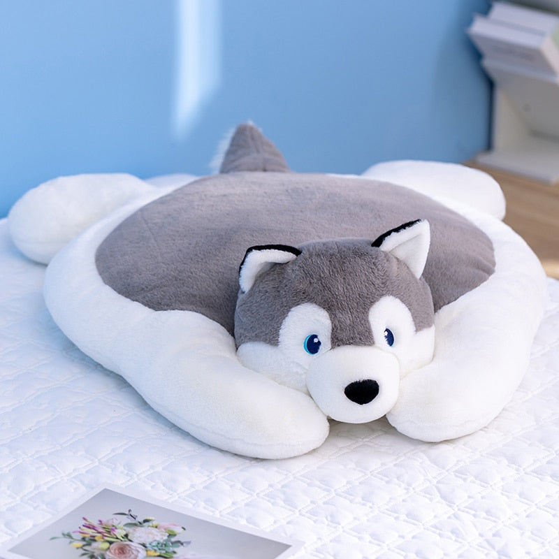 Cutest Husky Stuffed Plush Floor and Feet Cushions-Stuffed Animals-Home Decor, Siberian Husky, Stuffed Animal-2