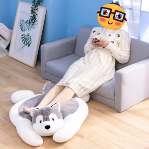 Cutest Husky Stuffed Plush Floor and Feet Cushions-Stuffed Animals-Home Decor, Siberian Husky, Stuffed Animal-9