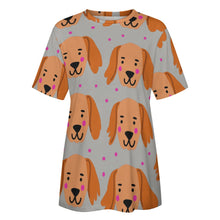 Load image into Gallery viewer, Cutest Irish Setter Love All Over Print Women&#39;s Cotton T-Shirt - 4 Colors-Apparel-Apparel, Irish Setter, Shirt, T Shirt-12