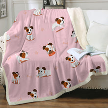 Load image into Gallery viewer, Cutest Jack Russell Terrier Love Soft Warm Fleece Blanket - 4 Colors-Blanket-Blankets, Home Decor, Jack Russell Terrier-Soft Pink-Small-3